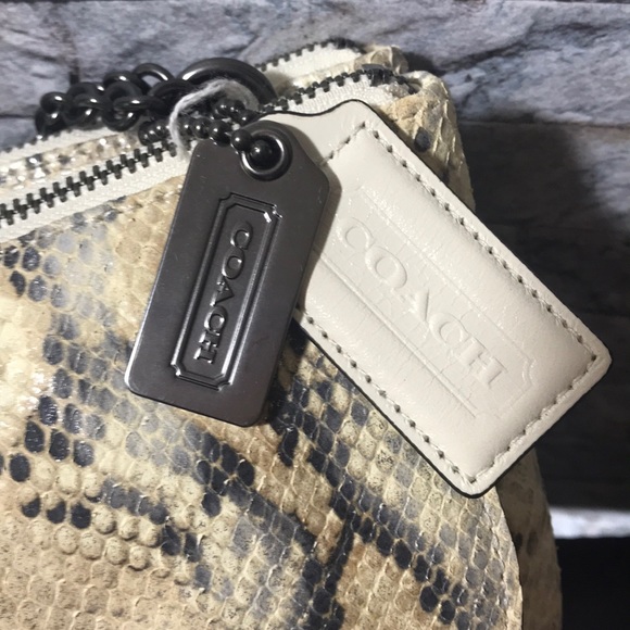 NWT COACH | Embossed Leather Python Shoulder Bag - Picture 4 of 8